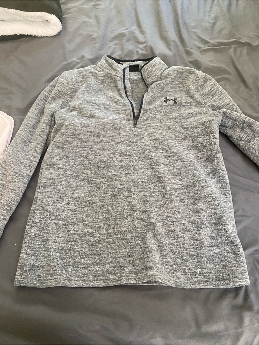 Under Armour Men’s Gray Heather Half-Zip Pullover Sweater